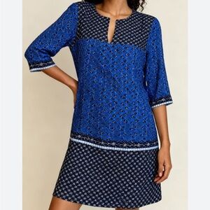 1.2.3. Paris Blue and Black Tunic Dress